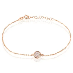 Bracelet Helinie Or Rose Oxyde De Zirconium