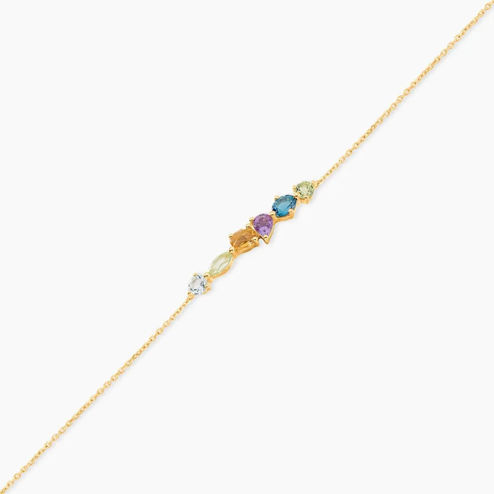Bracelet Hortense Or Jaune Topaze Péridot