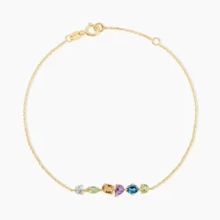 Bracelet Hortense Or Jaune Topaze Péridot