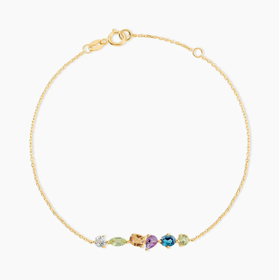 Bracelet Hortense Or Jaune Topaze Péridot