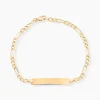 Bracelet Identité Bartolomee Maille Alternee 1/3 Or Jaune