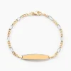 Bracelet Identité Bartolomee Maille Alternee 1/3 Or Bicolore