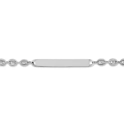 Bracelet Identité Caroline Maille Grain De Cafe Argent Blanc