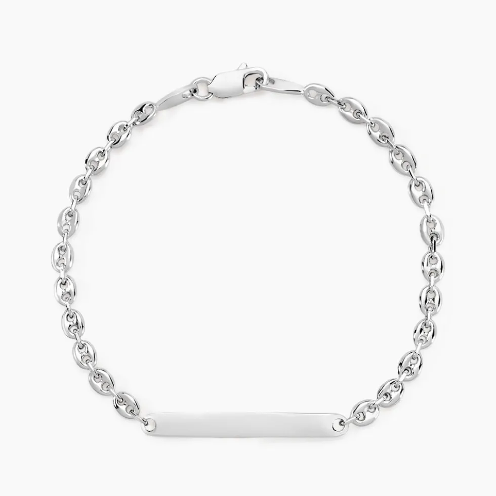 Bracelet Identité Carrus Argent Blanc