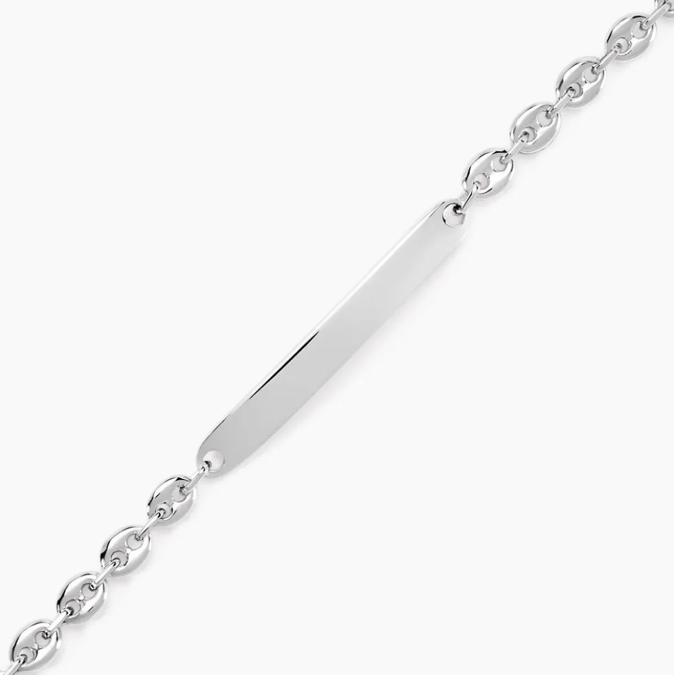 Bracelet Identité Carrus Argent Blanc
