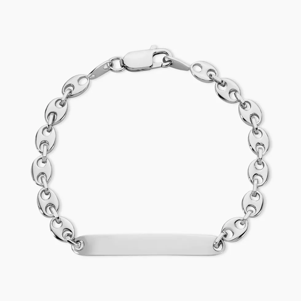 Bracelet Identité Carrus Argent Blanc