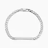 Bracelet Identité Casper Argent Blanc