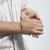 Bracelet Identite Acier Blanc Doryan