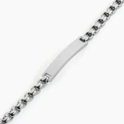 Bracelet Identite Acier Blanc Doryan