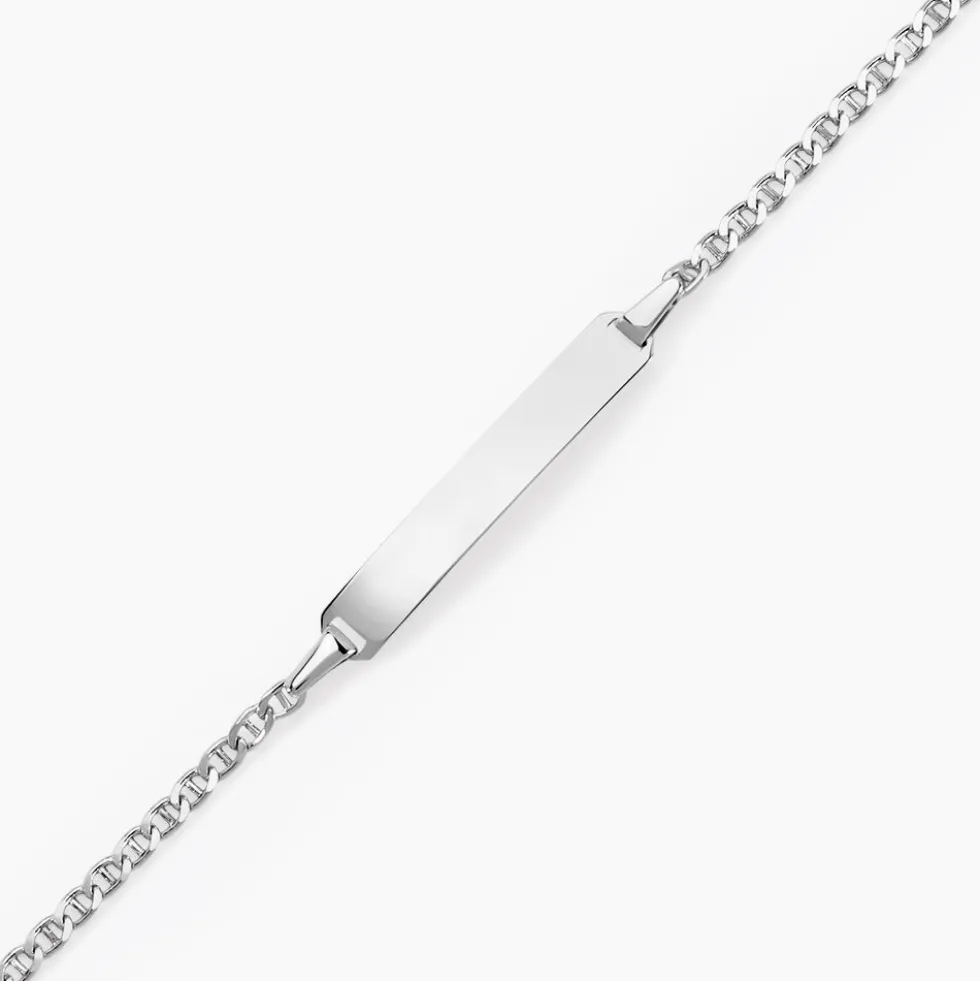 Bracelet Identite Bebe Or Blanc Faniela