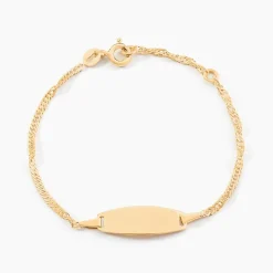 Bracelet Identite Bebe Or Jaune Ericka