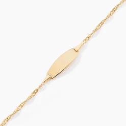 Bracelet Identite Bebe Or Jaune Ericka