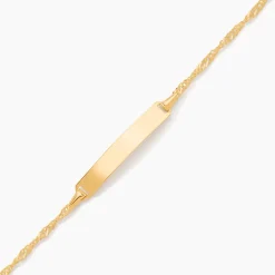 Bracelet Identité Ericka Maille Singapour Or Jaune