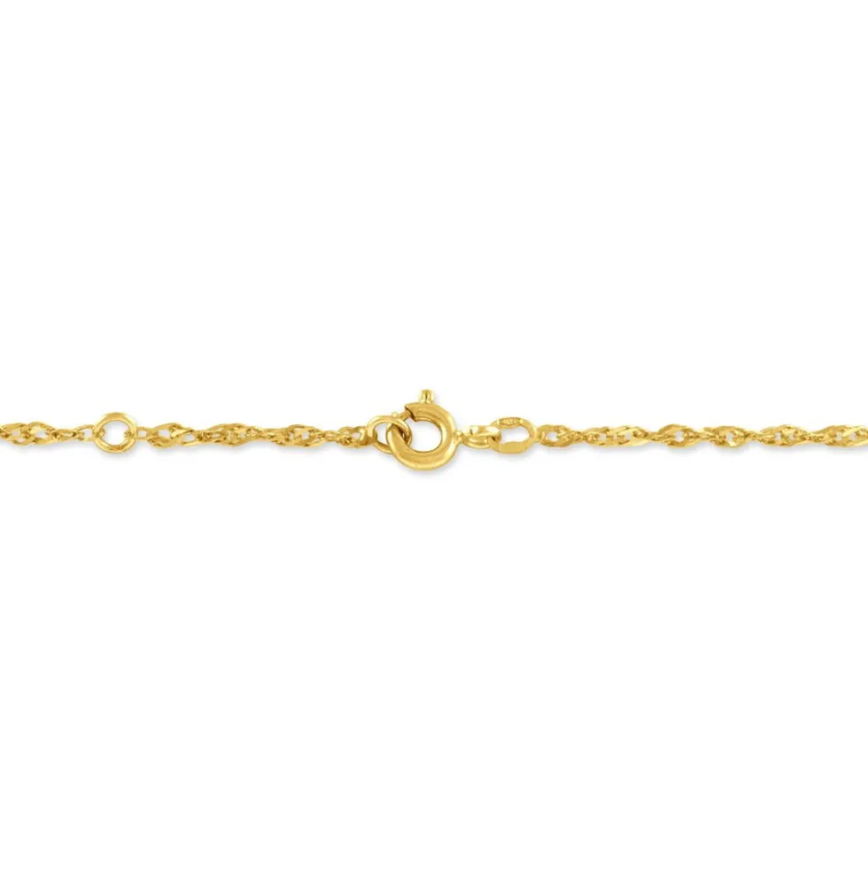 Bracelet Identité Ericka Maille Singapour Or Jaune