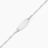 Bracelet Identité Ericka Maille Singapour Or Blanc