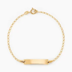 Bracelet Identité Estella Maille Cheval Or Jaune