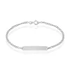 Bracelet Identité Etheline Maille Gourmette Or Blanc