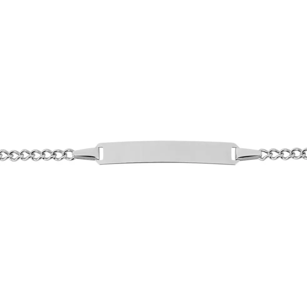 Bracelet Identité Etheline Maille Gourmette Or Blanc