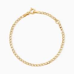 Bracelet Identité Etheline Maille Gourmette Or Jaune
