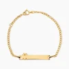 Bracelet Identité Etheline Maille Gourmette Or Jaune