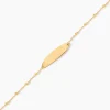 Bracelet Identité Evelina Maille Boule Or Jaune