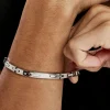 Bracelet Identitée Zion Acier Blanc