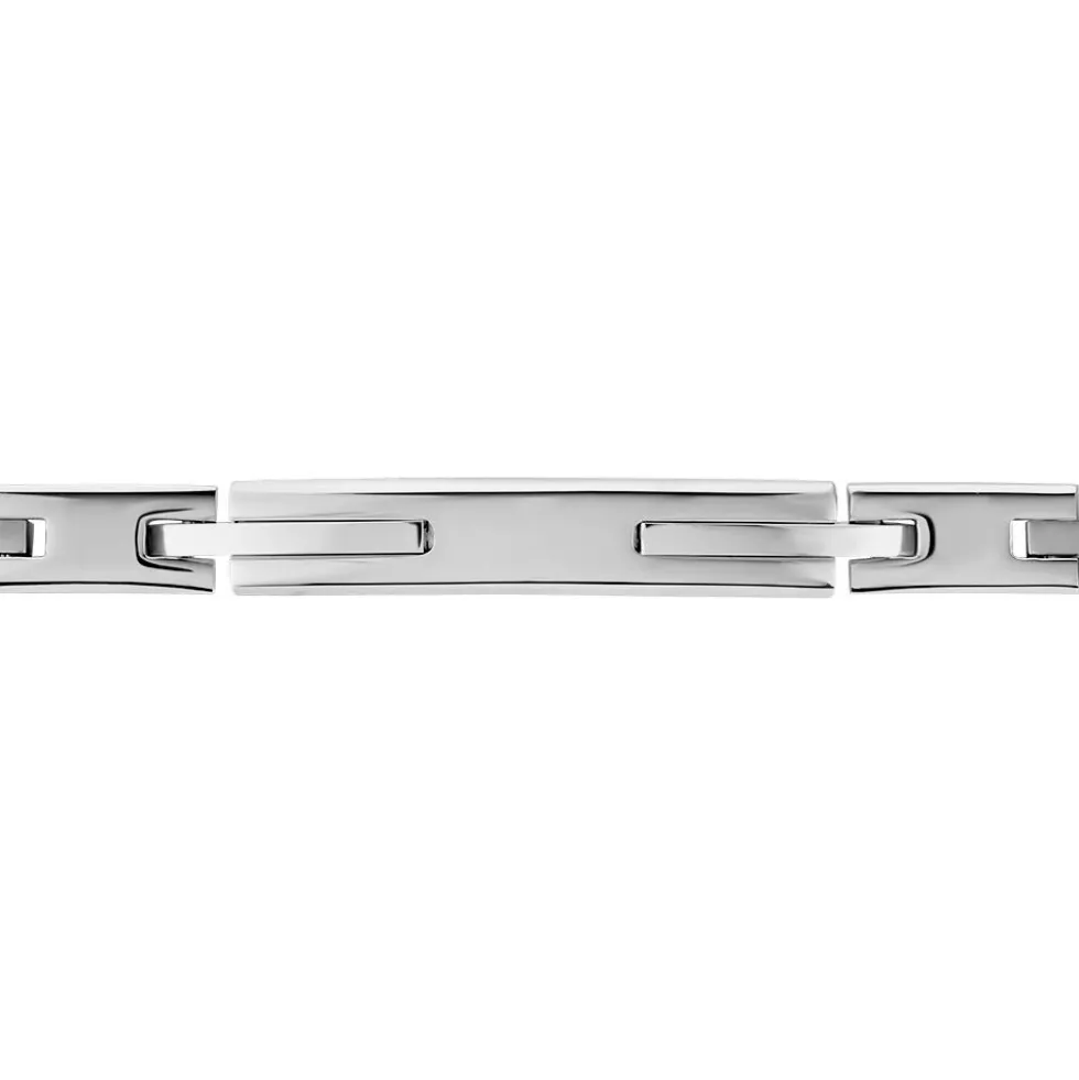 Bracelet Identitée Zion Acier Blanc