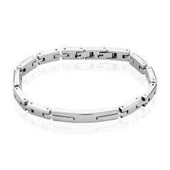 Bracelet Identitée Zion Acier Blanc