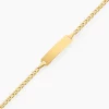 Bracelet Identité Fanelia Maille Marine Or Jaune