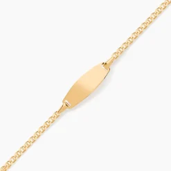 Bracelet Identité Fanelia Maille Marine Or Jaune