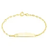 Bracelet Identité Fanelia Maille Marine Or Jaune