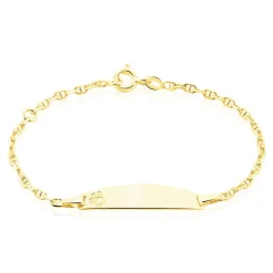 Bracelet Identité Fanelia Maille Marine Or Jaune