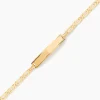 Bracelet Identité Fanelia Maille Marine Or Jaune