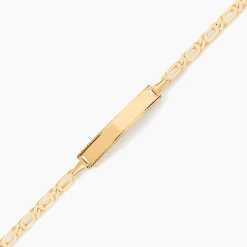Bracelet Identité Fanelia Maille Marine Or Jaune