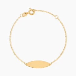 Bracelet Identité Gaspardine Maille Forçat Or Jaune