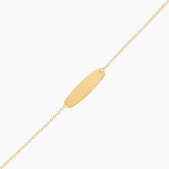 Bracelet Identité Gaspardine Maille Forçat Or Jaune