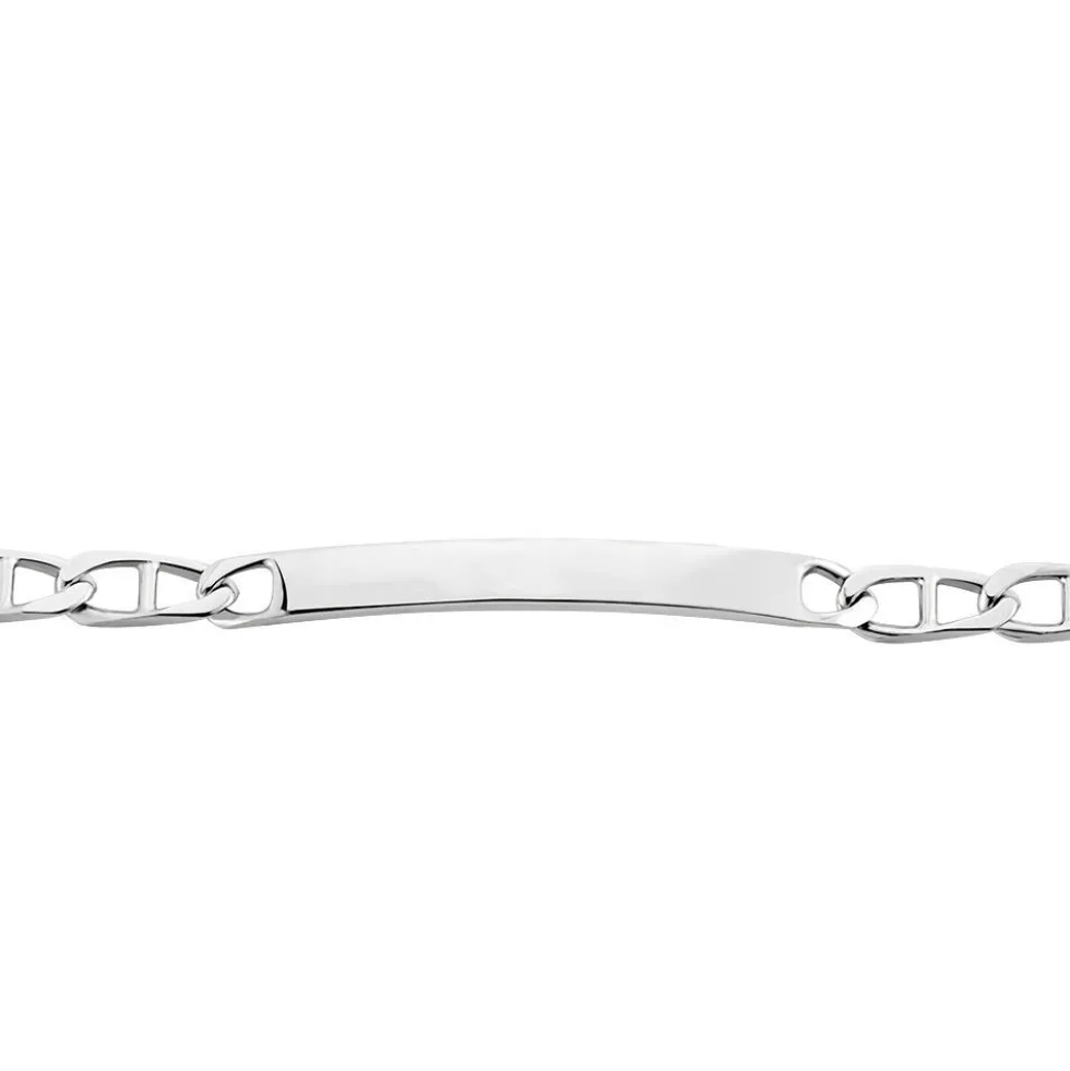 Bracelet Identité Zak Argent Blanc