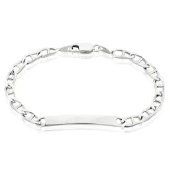 Bracelet Identité Zak Argent Blanc