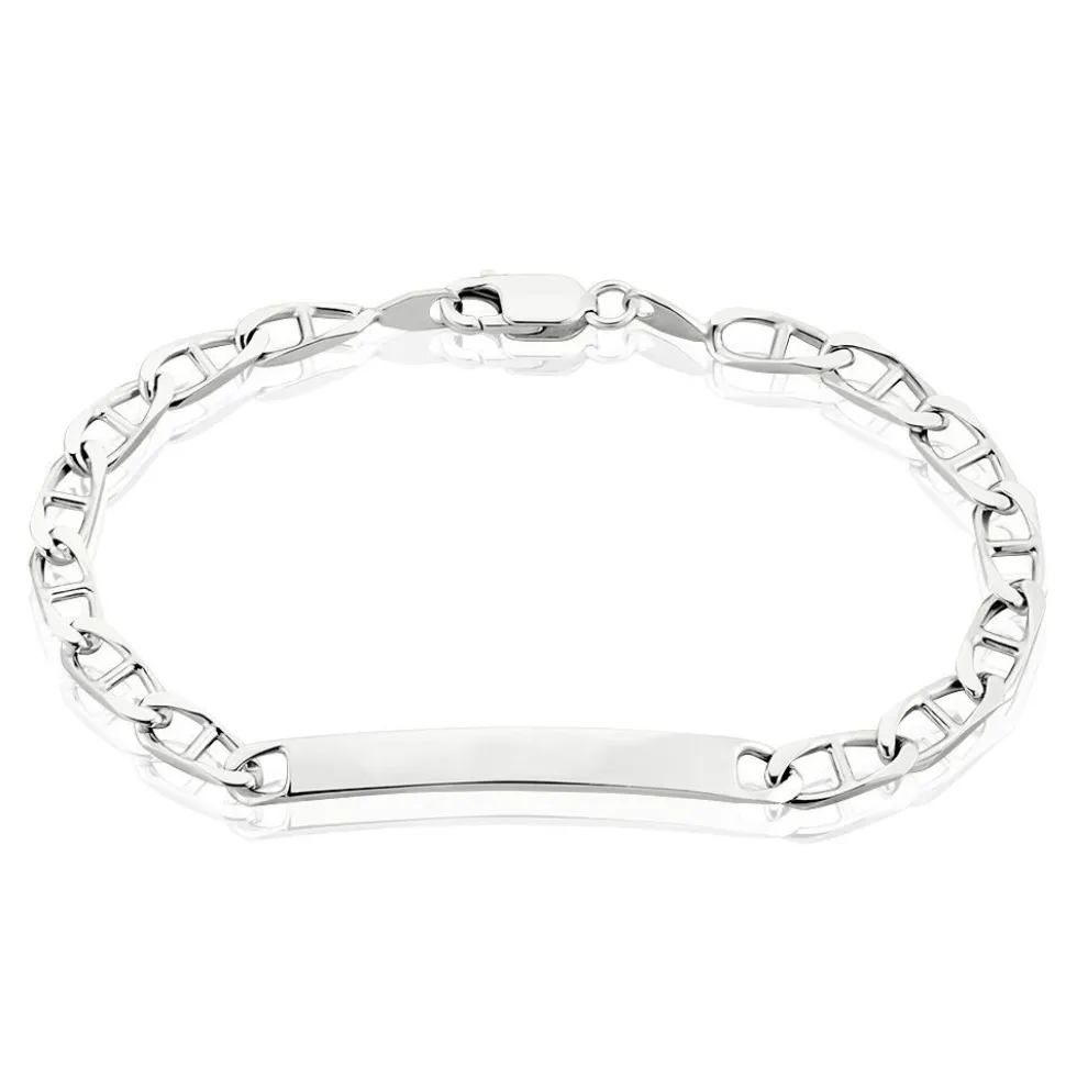 Bracelet Identité Zak Argent Blanc