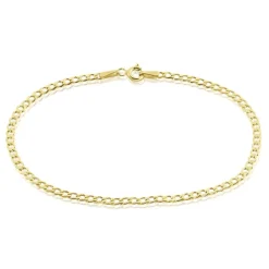 Bracelet Iris Or Jaune Maille Gourmette