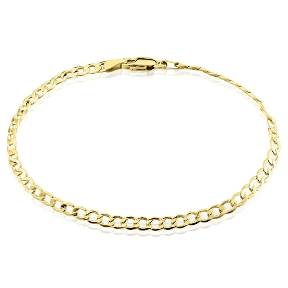 Bracelet Iris Or Jaune Maille Gourmette