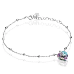 Bracelet Isin Argent Blanc Pierre De Synthese