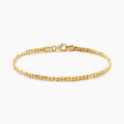 Bracelet Ivy Maille Haricot Or Jaune
