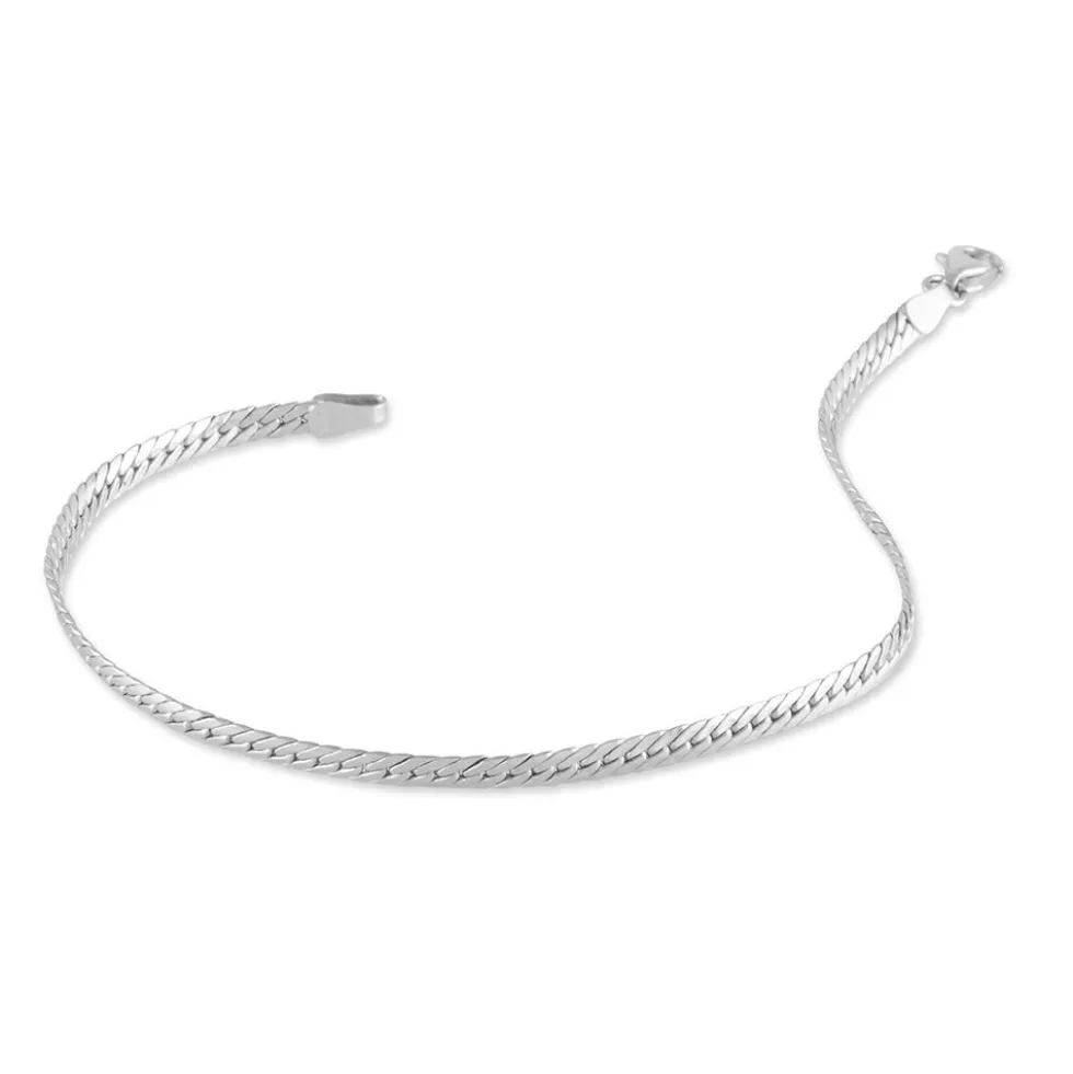 Bracelet Izel Maille Anglaise Or Blanc