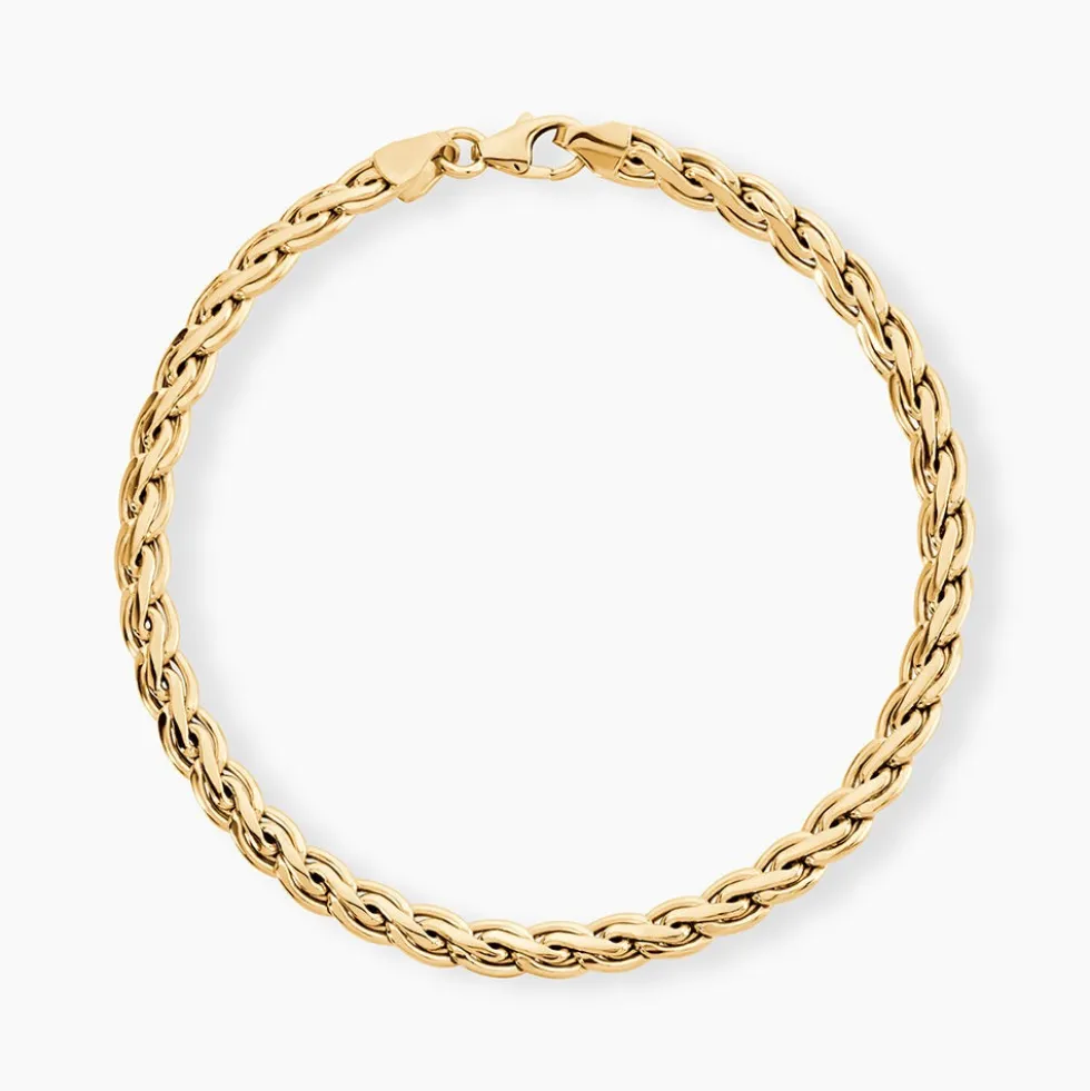 Bracelet Jayna Maille Palmier Or Jaune