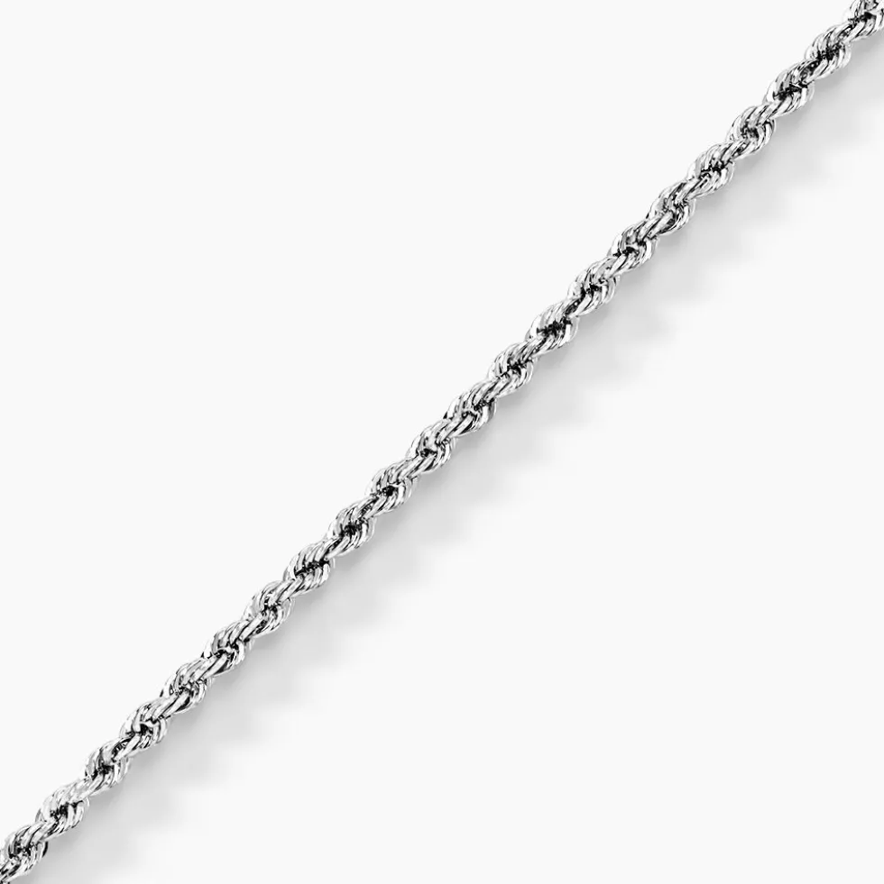 Bracelet Jerry Or Blanc Maille Corde