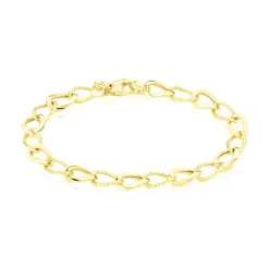 Bracelet Joice Maille Alternée Et Godronne Or Jaune