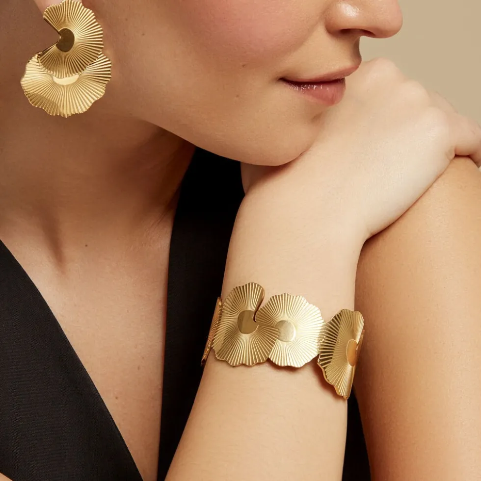 Bracelet Jonc Acier Jaune