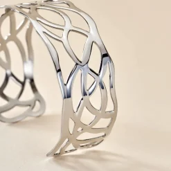 Bracelet Jonc Aelis Acier Blanc