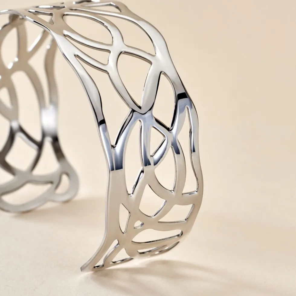 Bracelet Jonc Aelis Acier Blanc